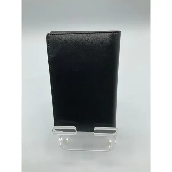 Mont Blanc Leather Business Card Holder, about 3" x 4.25"- Black